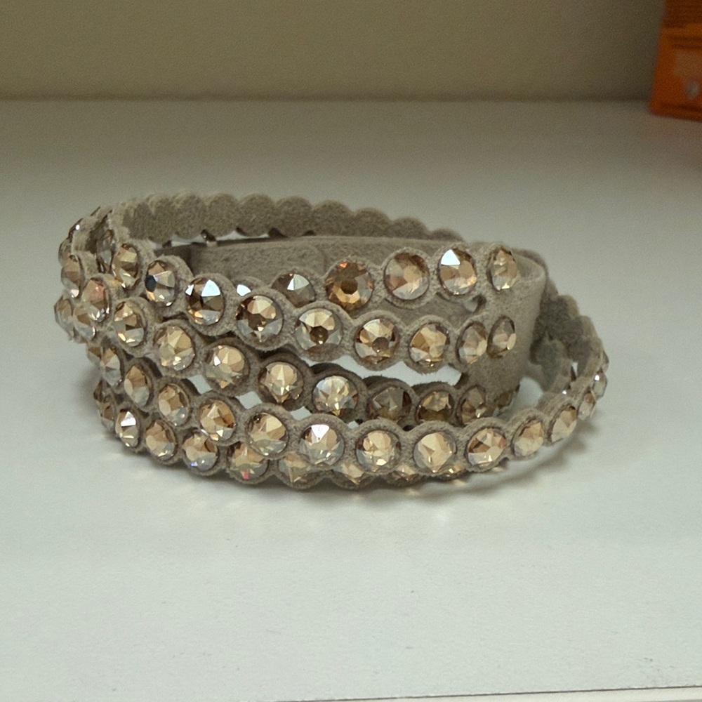 Swarovski Champagne Crystal Wrap Bracelet